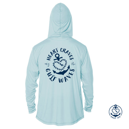 Youth - Long Sleeve UV 50+ with hood - Gulf Waves